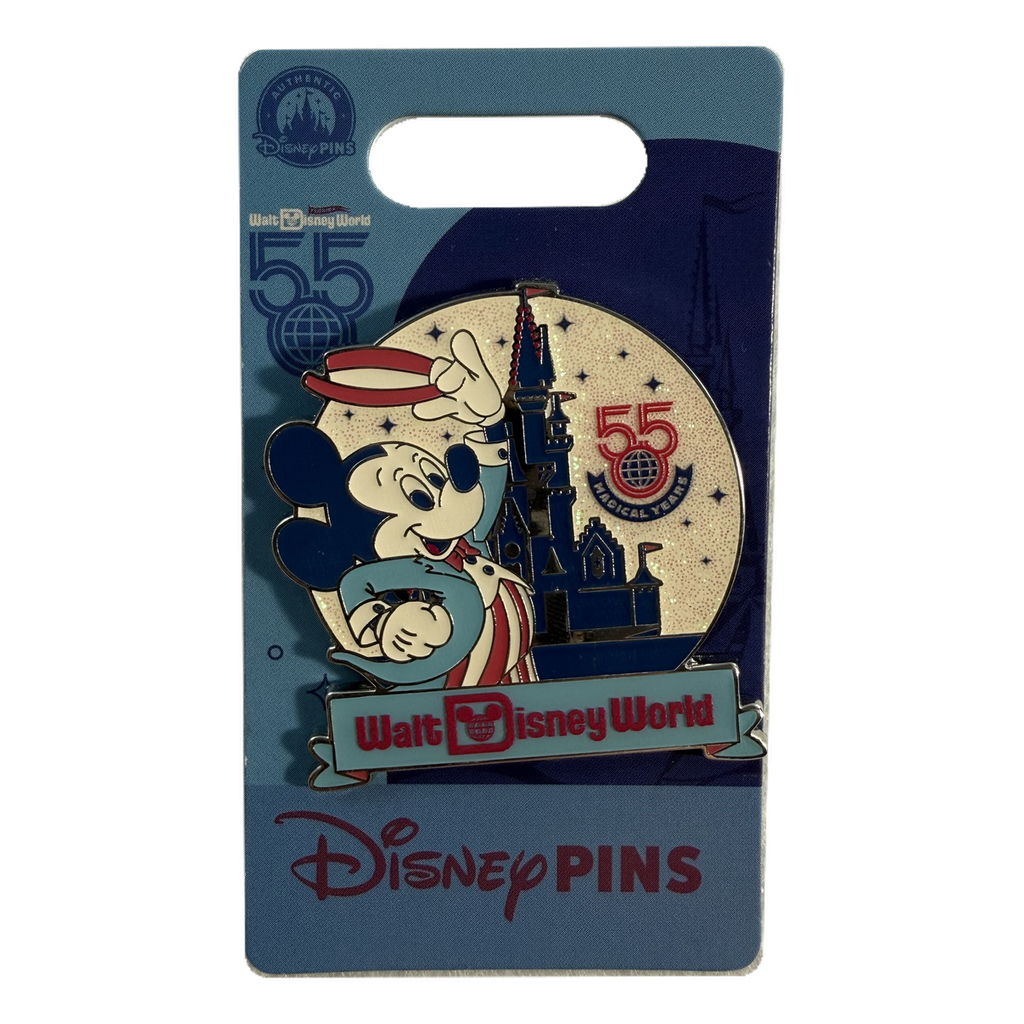 Dapper Mickey — Walt Disney World 55th Anniversary on backing card