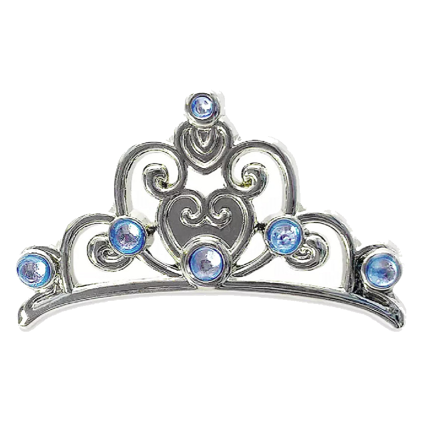 Cinderella — Blue Heart Jeweled Tiara — pin detail