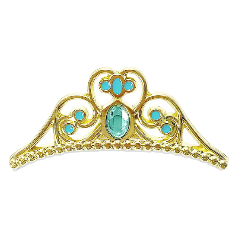 Jasmine — Green Jeweled Tiara — pin detail