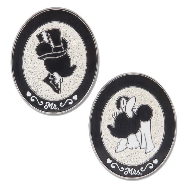 Mickey and Minnie — Mr. and Mrs. Wedding Pin Set
