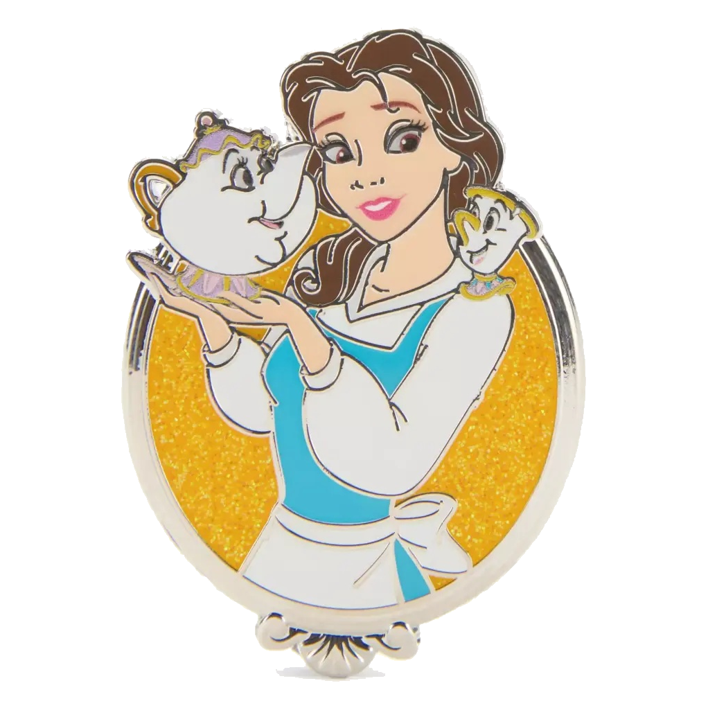 Belle, Mrs. Potts and Chip — Glitter Portrait