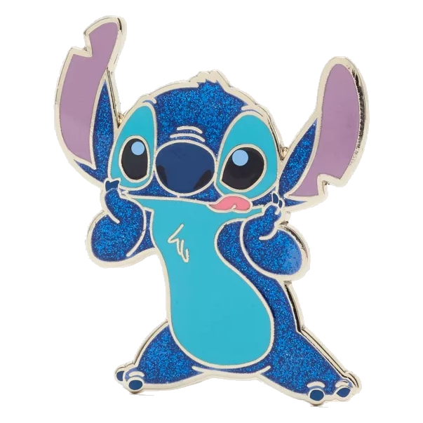 Stitch — Blue Glitter Standing