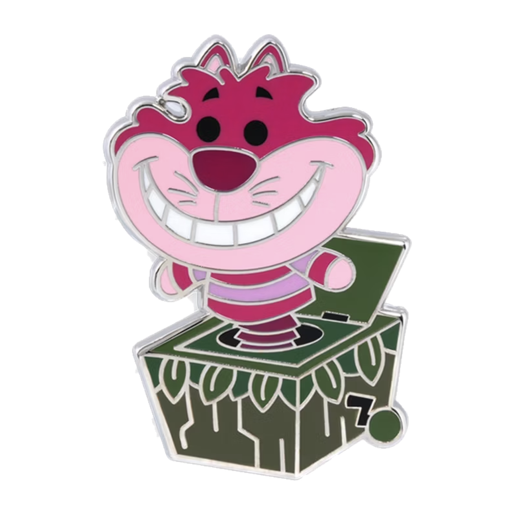 Cheshire Cat — Jack-in-the-Box — loose single pin; reference photo from PIN & POP