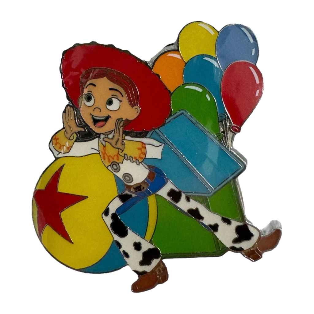 Jessie with Balloons and Pixar Ball — Shanghai Game Prize — loose single pin; reference photo from PIN & POP