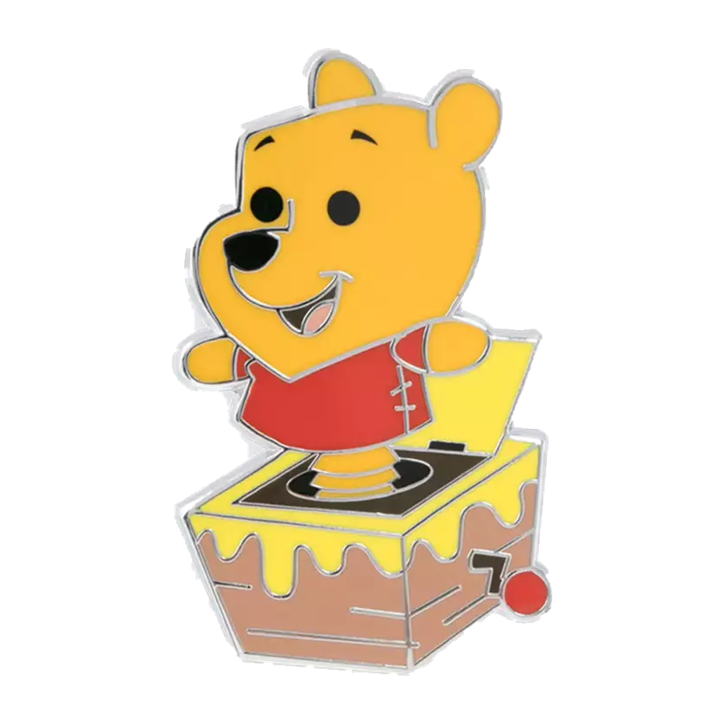 Winnie the Pooh — Jack-in-the-Box — loose single pin; reference photo from PIN & POP